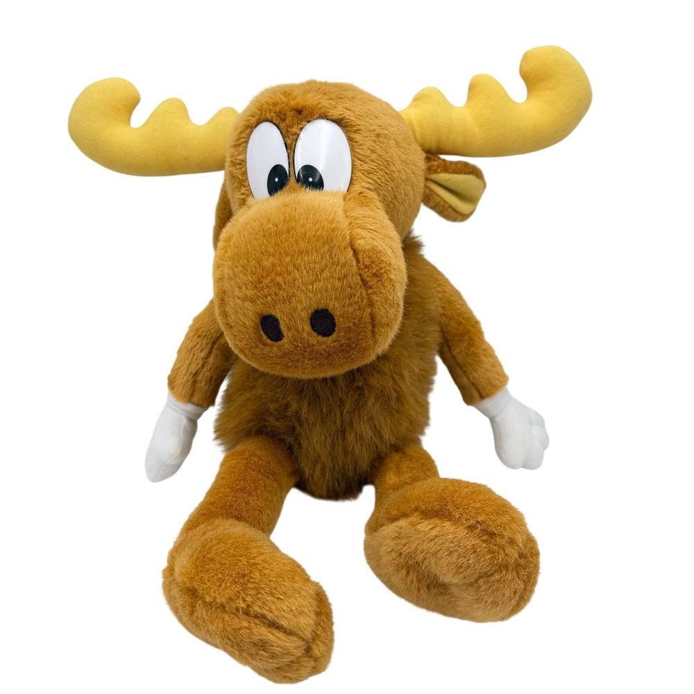 Vtg 1991 The Adventures of Rocky and Bullwinkle J Moose Plush Stuffed Animal 16"